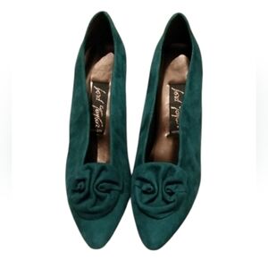 Lord & Taylor Teal Suede Heels